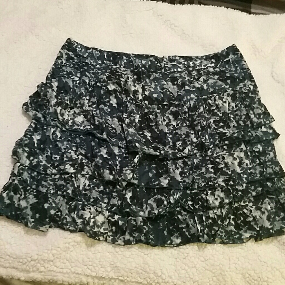 Blue floral Loft skirt
